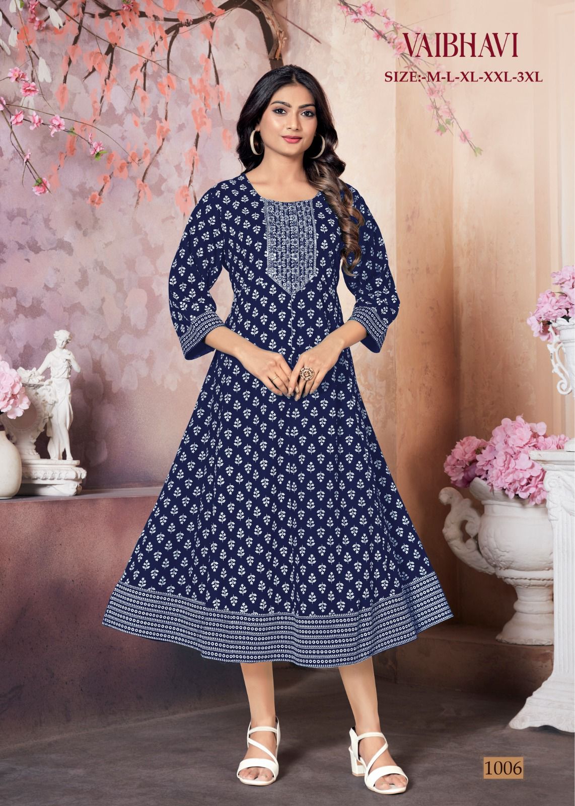 Vaibhavi 01 Gold Printed Kurtis Wholesale Market In Surat With Price
